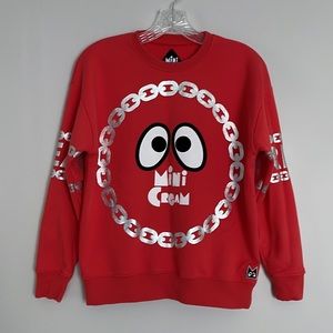 Mini Cream Novelty Adult Pullover Sweatshirt Sz XS